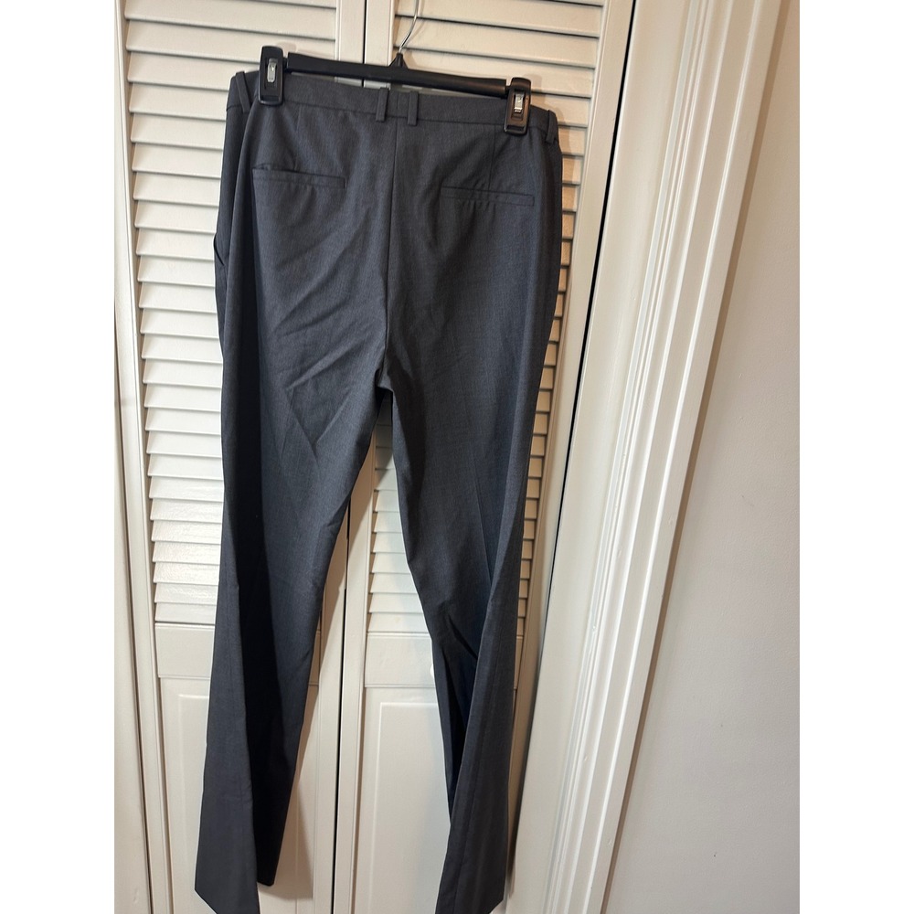 Theory Demitria 4 Traceable Wool Flared Dress Pants Charcoal Gray Size 8 - Picture 6 of 6